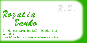 rozalia danko business card